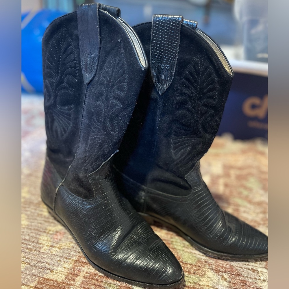Vintage Black Western Boots